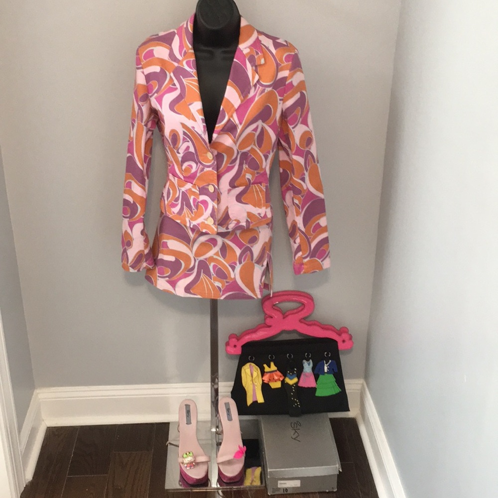 HAMNET KALEIDOSCOPE MINI SKIRT SET 70’s INSPIRED